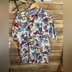Vintage Weekender Traveler Casual Button Tropical Shirt Men’s Size XL
